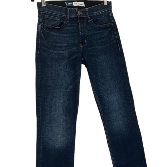 Old Navy Men's 360 Tech Stretch Dark Rinse Bootcut Jeans 28x34 - Picture 3 of 9